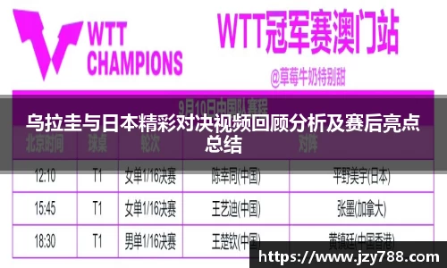 乌拉圭与日本精彩对决视频回顾分析及赛后亮点总结
