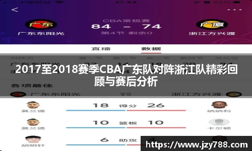 2017至2018赛季CBA广东队对阵浙江队精彩回顾与赛后分析
